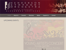 Tablet Screenshot of hendersonsymphony.org